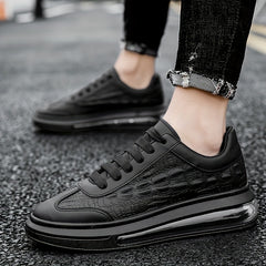 Men's Crocodile Pattern Skate Shoes Breathable Sneakers