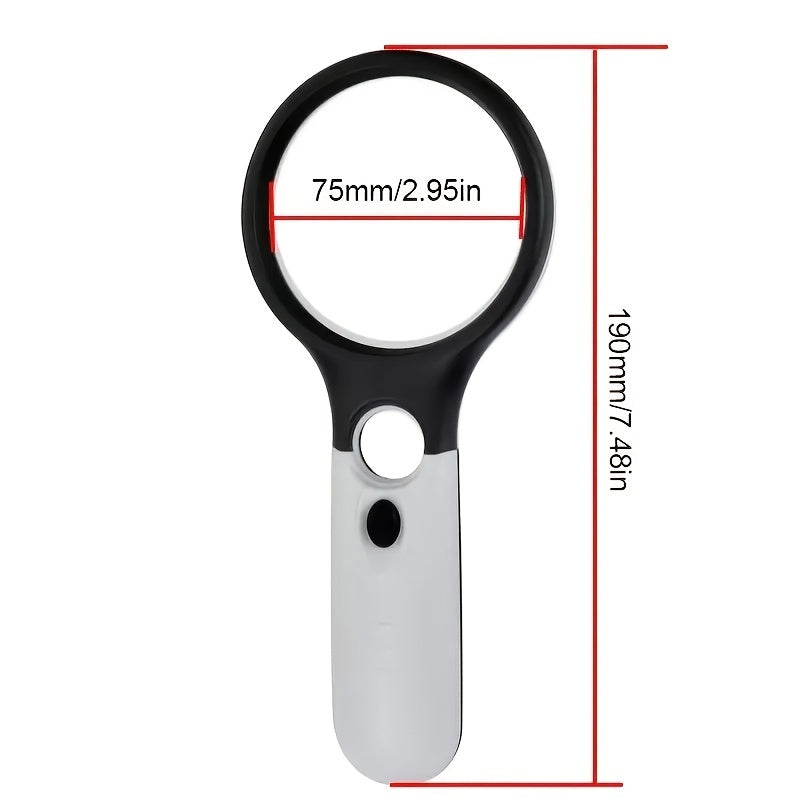 HD Magnifying Glass For Elderly Reading Scientific Observation Jewelry Appraisal