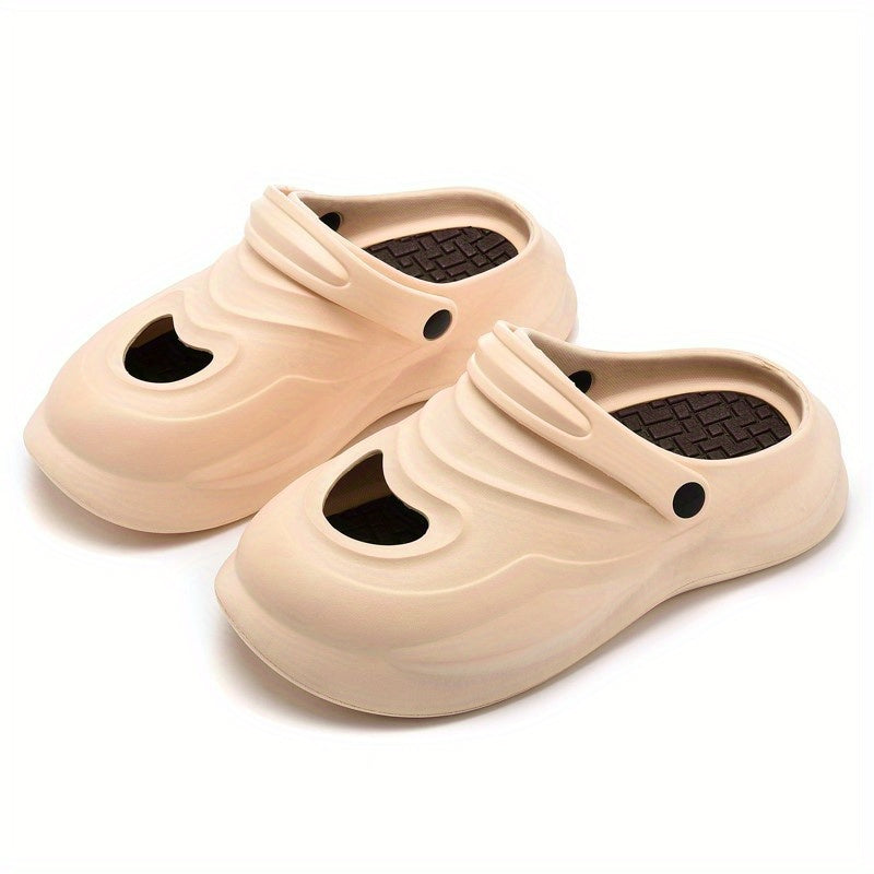 Men's Closed Toe Slip On Platform Clogs Sandals