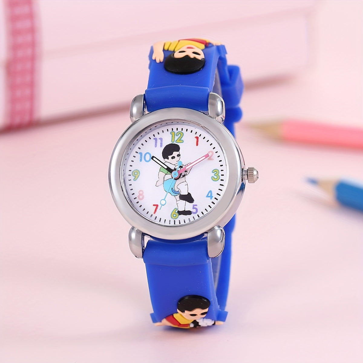 Colorful Cartoon Kids Football Watch