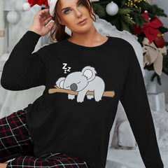 Koala Print Long Sleeve Sleep Tee