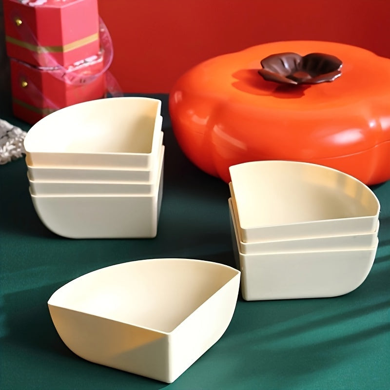 Persimmon Candies Storage Box With Grids Cookies Storage Tray