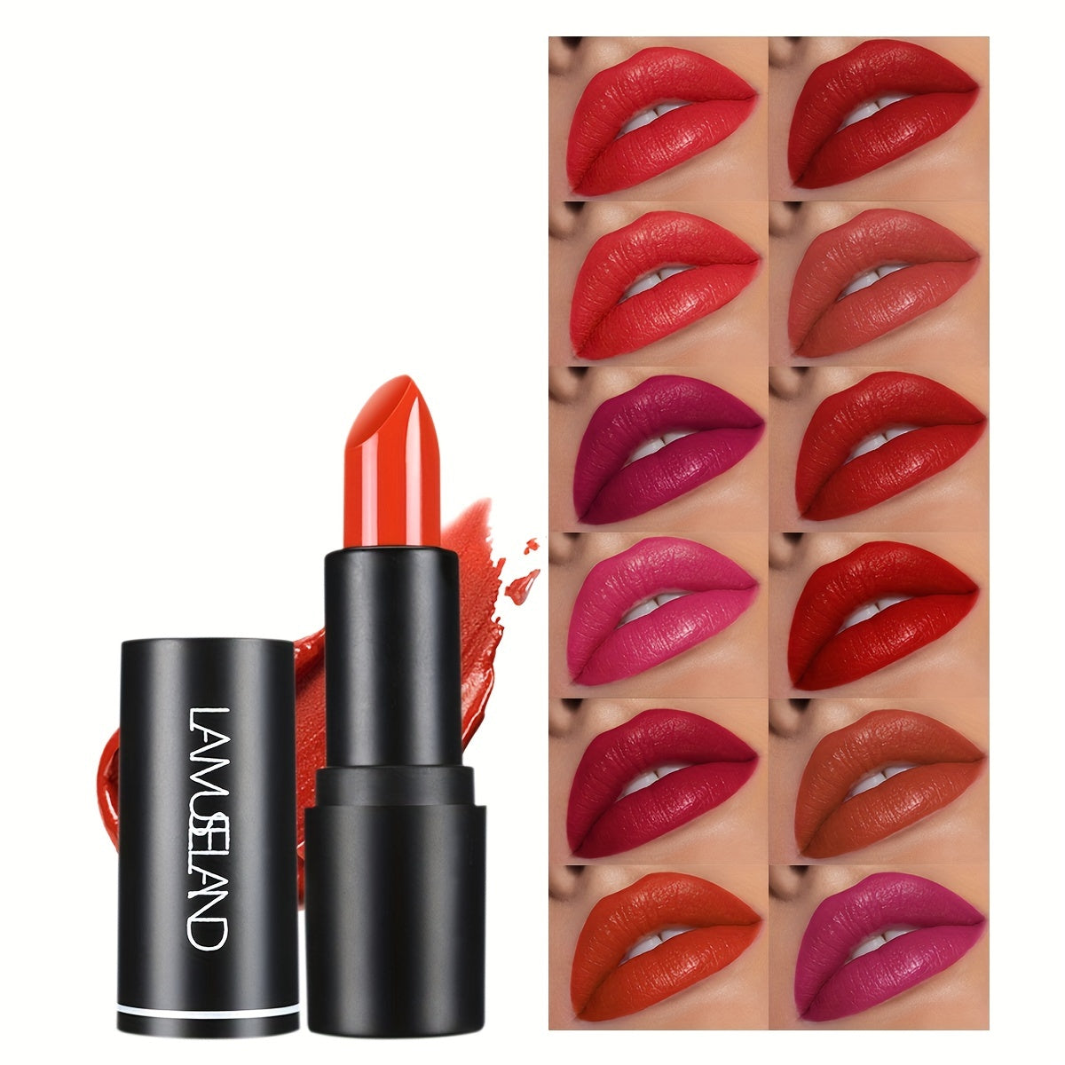 12-Color Matte Velvet Lipstick and Gloss Set for Women