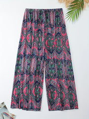 Boho Bikini Bottoms Women's Plus Paisley Print Swimwear Pants