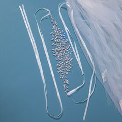Children s Hair Accessories Princess Rhinestone Inlaid Streamer Headdress