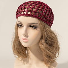 Mesh Crochet Hair Net Rayon Knit Snood Hat for Women Hairnet Snoods Cover