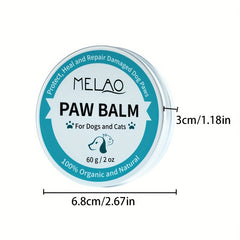Pet Paw Balm 60g Box - Heals, Repairs, Moisturizes - Dogs Cats Soother Protector
