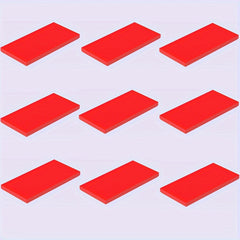 8-12 Years Building Blocks Set 9pcs Low Wall Flat Plate Bricks ABS Plastic