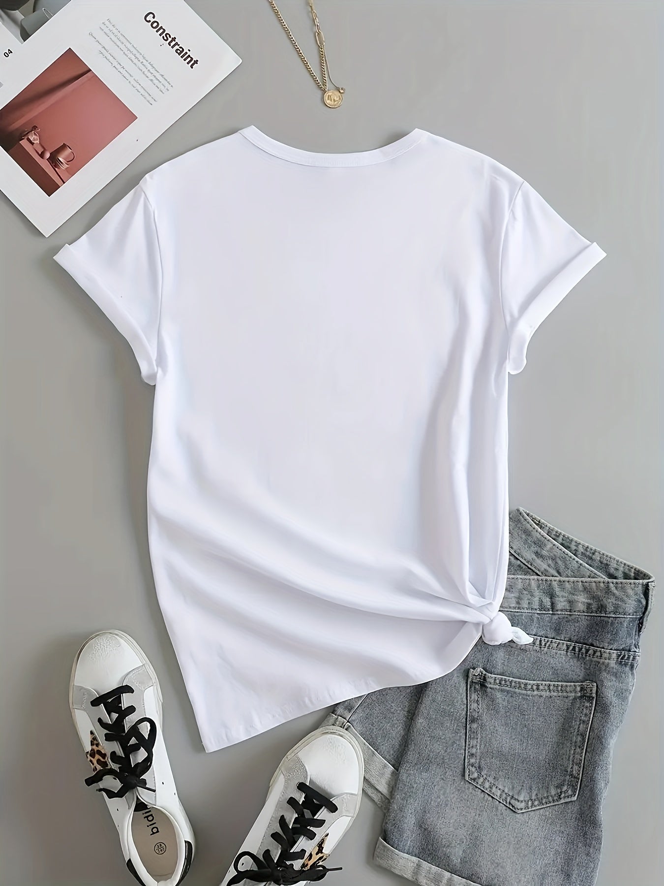 Sports T shirt Round Neck Workout Tops Women's Active