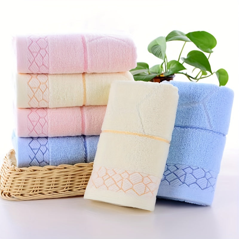 4pcs Soft Cotton Hand Towels for Home Bathroom Gym Spa Plain Absorbent Towel