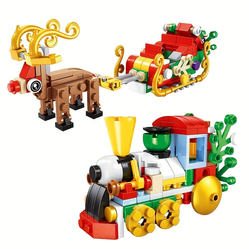 Christmas Building Blocks Transformable Shapes DIY Educational Toy
