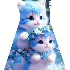 Floral Kitten Dress for Girls - Cute Summer Outfit
