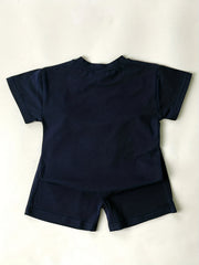 Baby Bear Graphic Print T shirt & Shorts Set for Summer