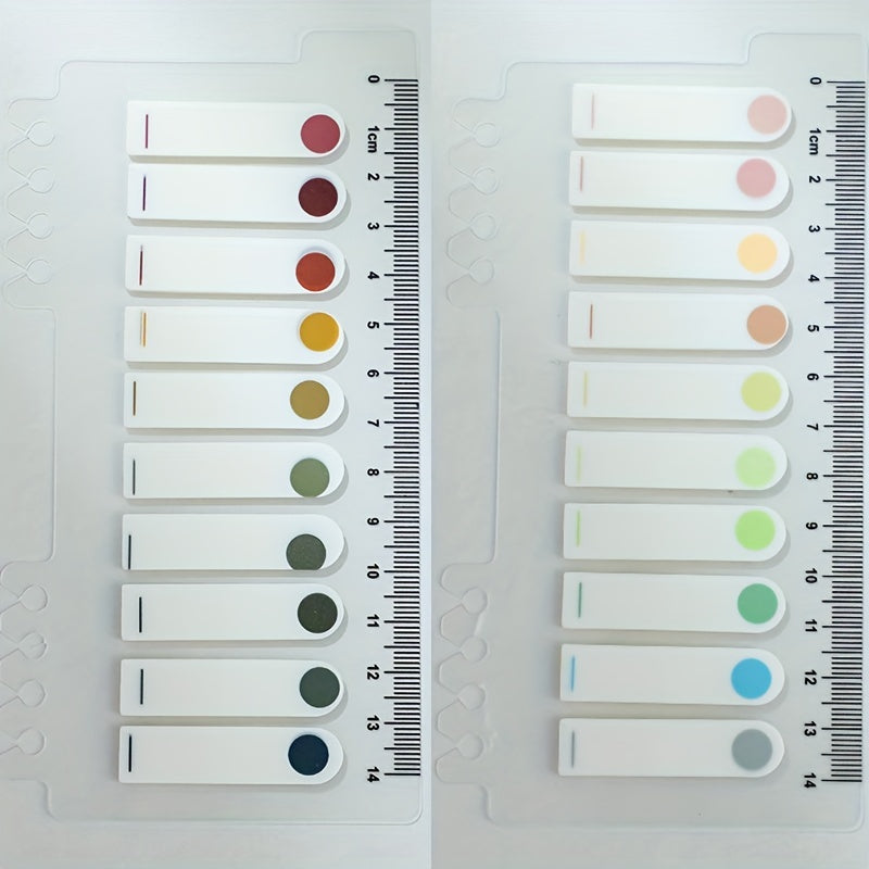 400 sheets Index Labels w/ Ruler, Colorful Page Markers for Books & Documents