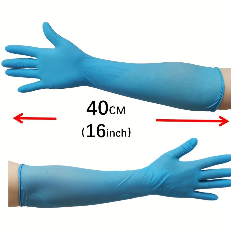 16" Thick Nitrile Gloves for Occupational Work