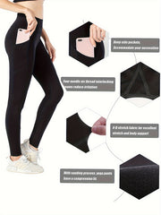 High Waist Yoga Pants With Pockets For Women