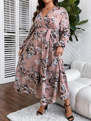 Floral Print Maxi Dress With Pockets
