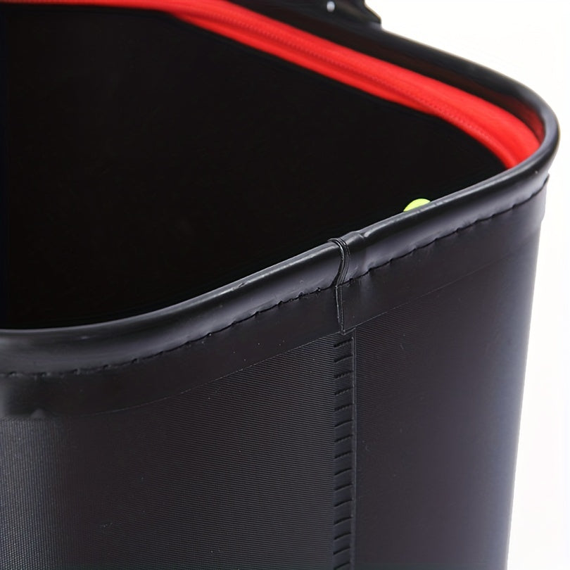 Portable Folding Fishing Bucket Hanging Rope Square Fishing Barrel