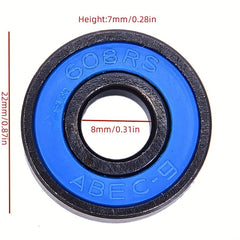 10Pcs 608 2RS Bearing Set Deep Groove Steel Sealed Ball Bearings