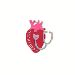 4pcs Creative Medical Care Heart Dripping Brooch