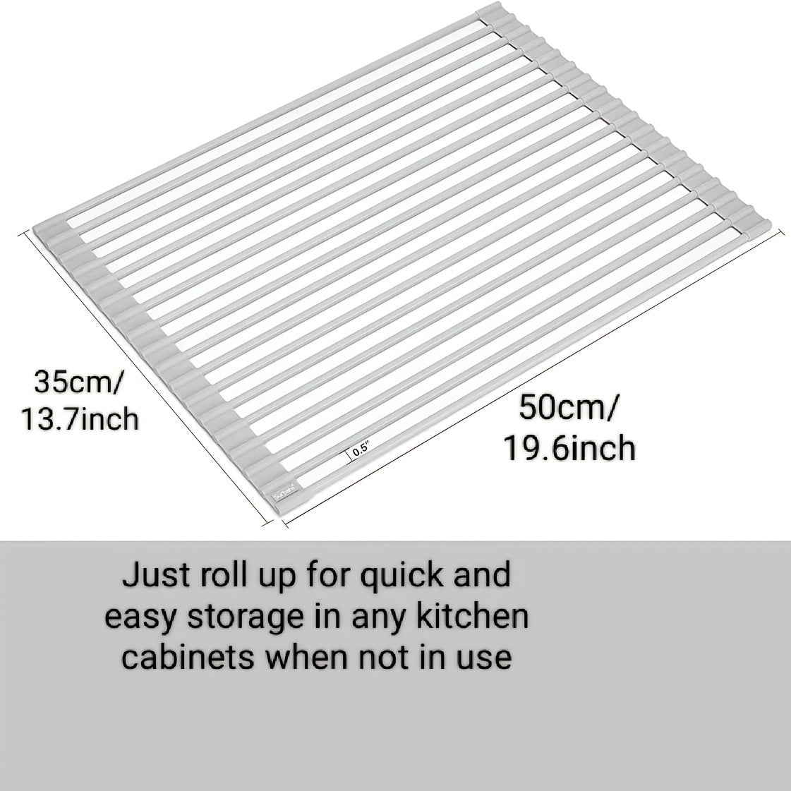 18 Tubes 49 78 34 Roll Up Dish Drying Rack Stainless Steel