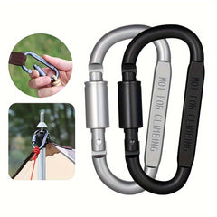2pcs Aluminum D-Shaped Rope Buckle for Camping