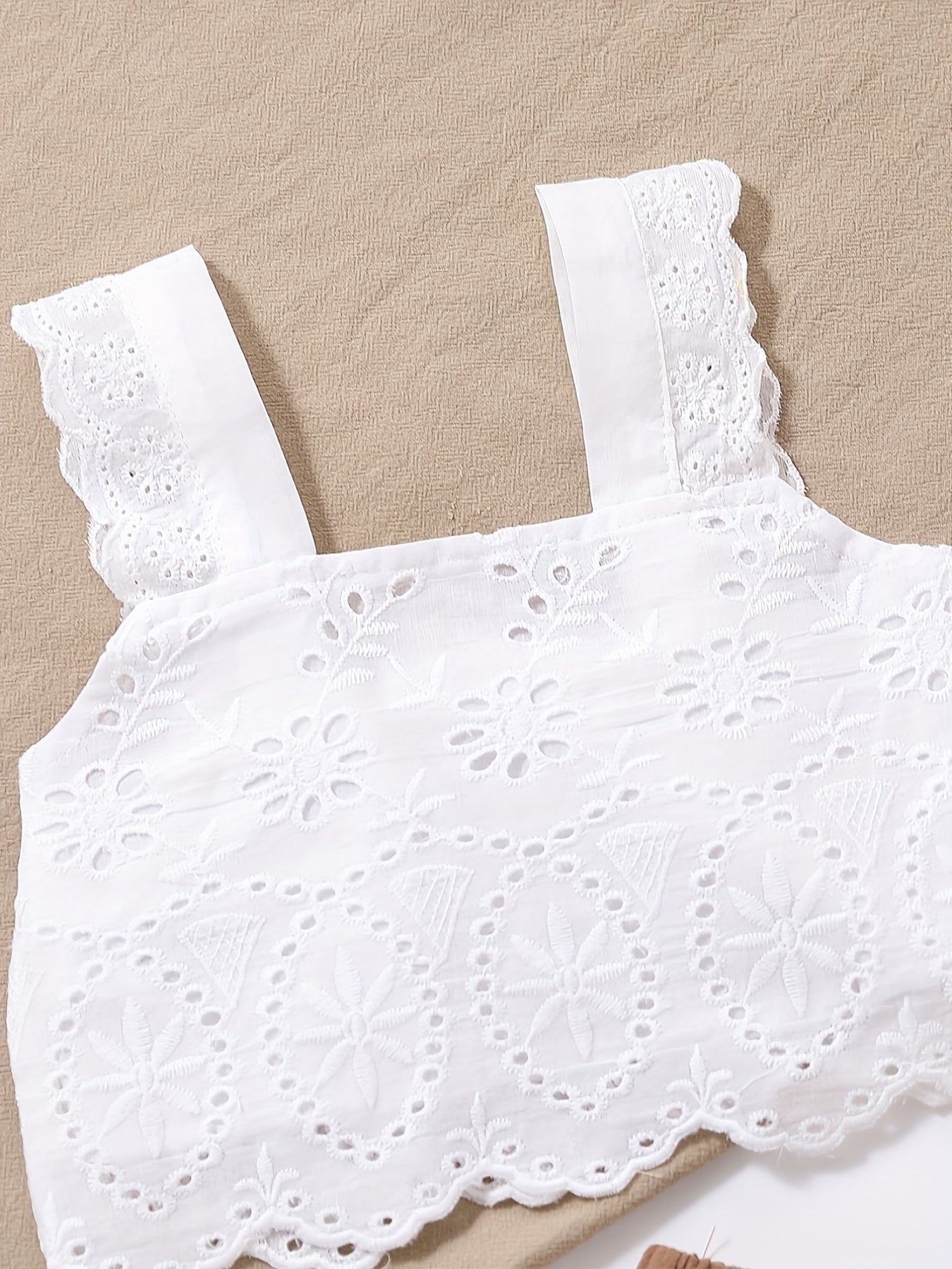 Baby Girls Cotton Cami Crop Top & Pants Set