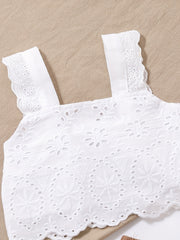 Baby Girls Cotton Cami Crop Top & Pants Set