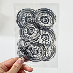 1pc 10 16x15 Transp. Silicone Stamp For Notebook Decoration Hand Account