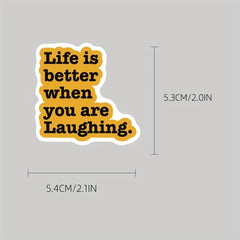 Inspirational English Stickers Classic Text Waterproof Stickers