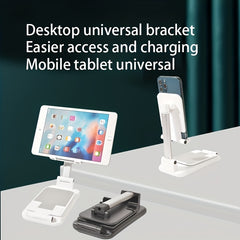 Foldable Mobile Tablet Bracket, Extends to Desktop Lazy Holder Stand