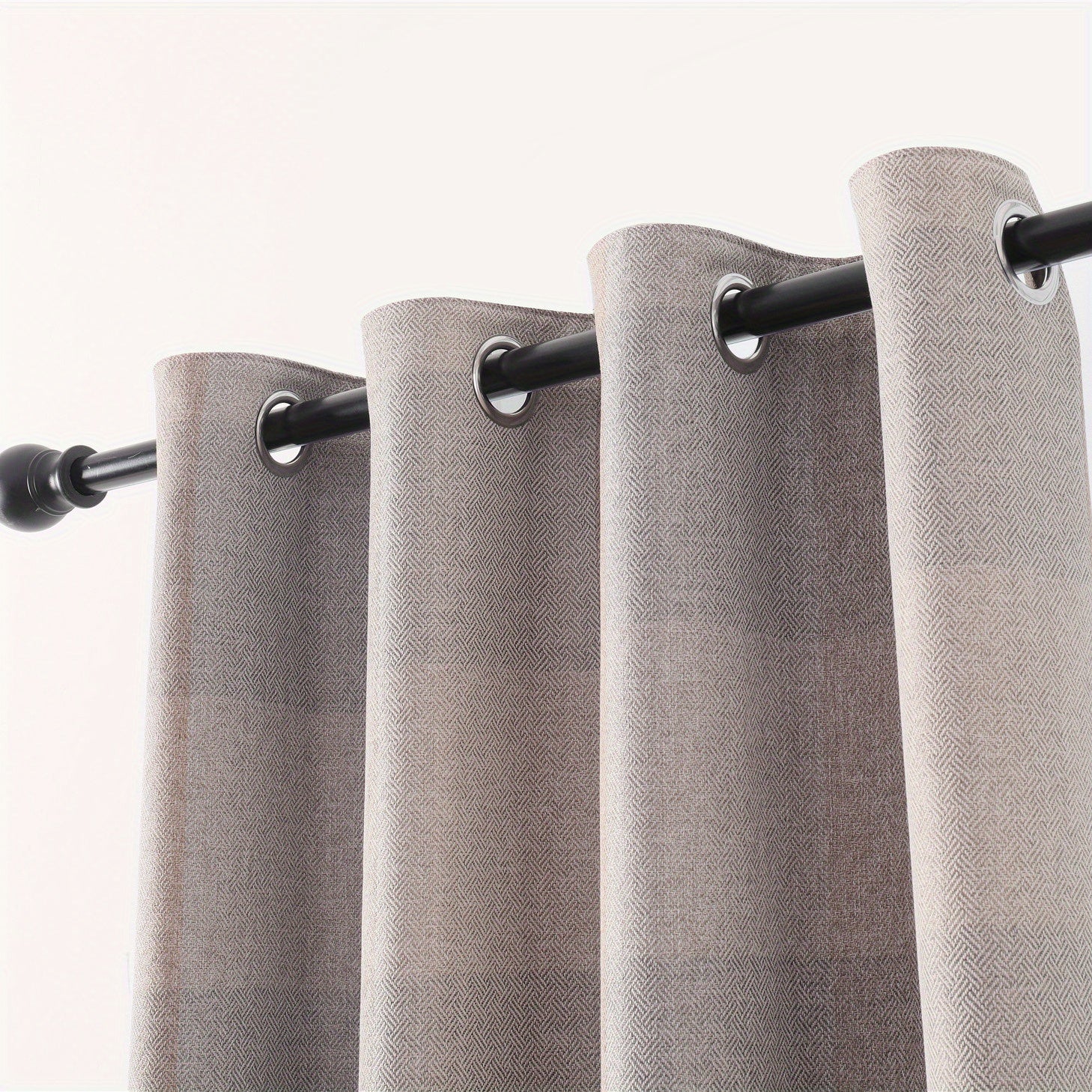 Jacquard Plaid Room Darkening Curtains