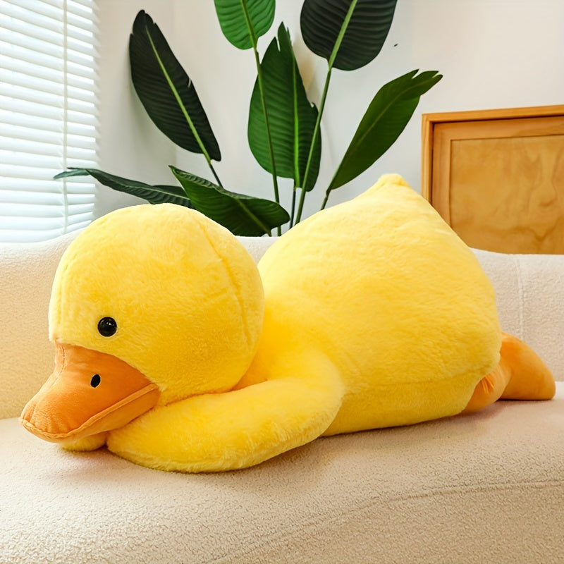 Fluffy Duck Plush Pillow Stuffed Animal Soft Dolls Floor Mat Birthday Gift