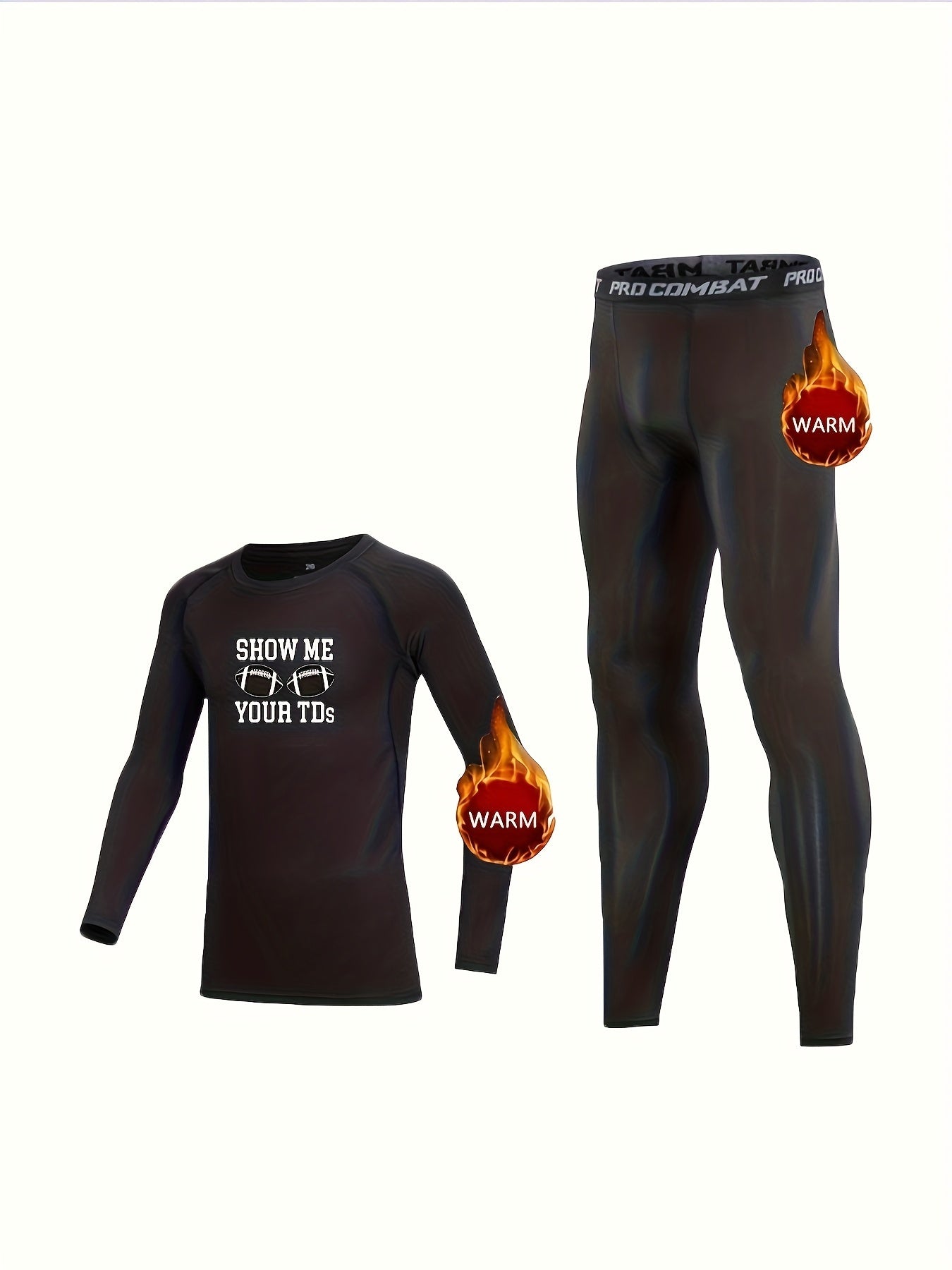 Kids Fleece Thermal Compression Football Set