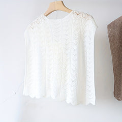 Pure Woolen Sweat Shirt Shawl Solid Hollow Out Shawl Wrap Warm Small Shawl