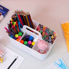 Portable Desktop Pen Holder Storage Box for Paintbrushes and Pencils