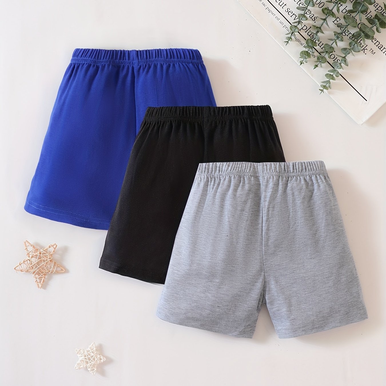 3pcs Boys Quick Drying Shorts for Summer Outdoor