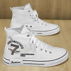 Men's Canvas High Top Sneakers Classic Casual Shoes