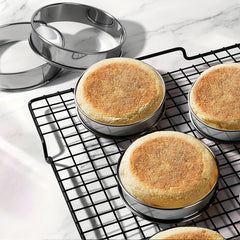5pcs Stainless Steel Crumpet Rings 10 16 Cm Nonstick Round Cake Rings