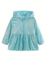 Toddler Girls Fleece Lined Zip Hooded Jacket Warm Hoodies Coat