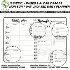 Trees Daily Weekly Planner Notepa...