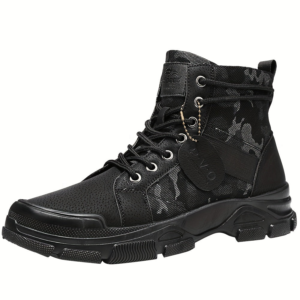 Men's Camo Tactical Boots High Top Lace Up Shoes