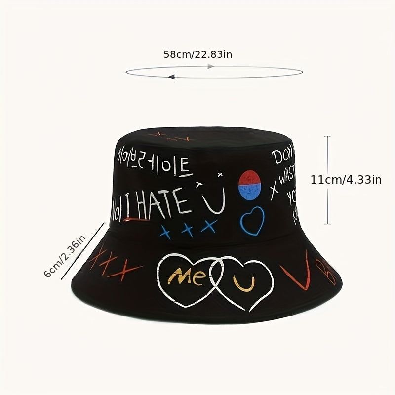Graffiti Bucket Hat - Fun Streetwear Cap for Hip Urban Style
