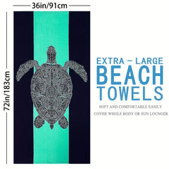 Oversized Printed Beach Towel Quick Drying Lightweight Blanket