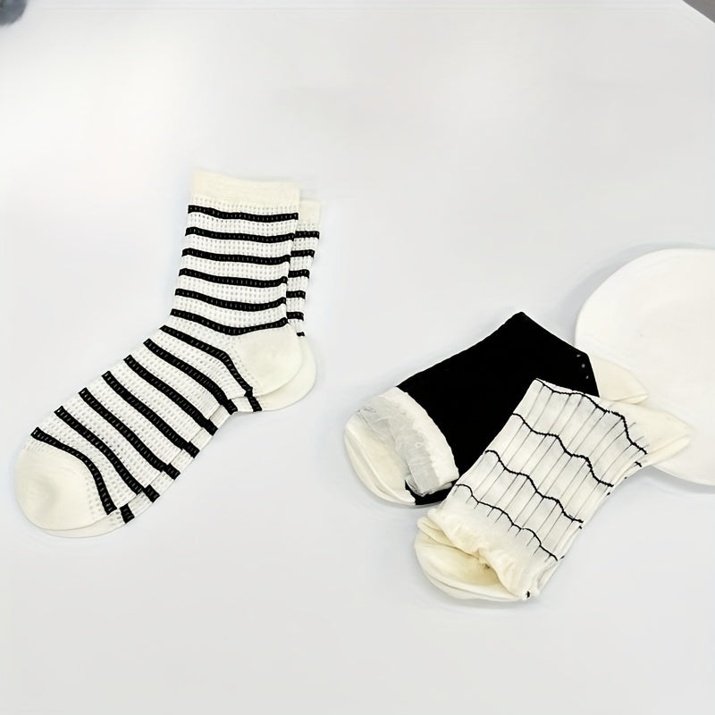 Colorblock Mid Tube Socks Women's Stockings