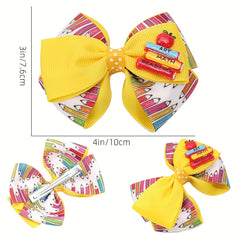 Cute Cartoon Bowknot Hair Clips for Toddlers