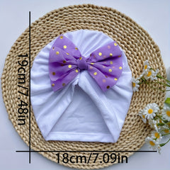 Purple Baby Headband Soft Comfortable Bowtie Baby Hat Newborns