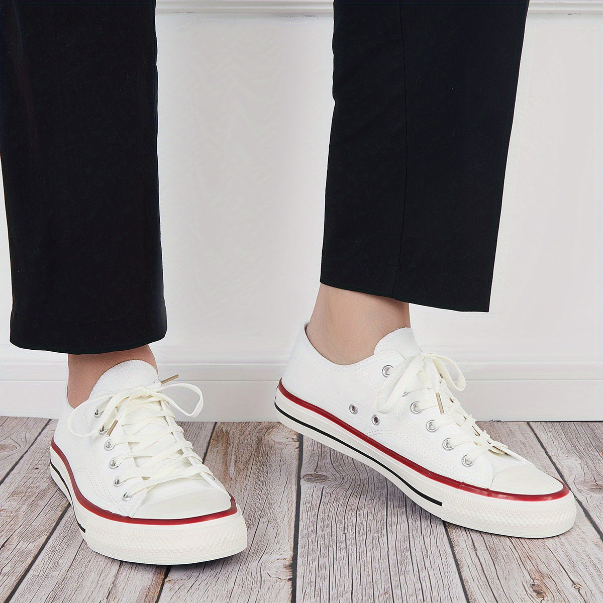 Men's Canvas Lace-up Shoes Non-slip Casual Flats