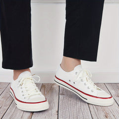 Men's Canvas Lace-up Shoes Non-slip Casual Flats