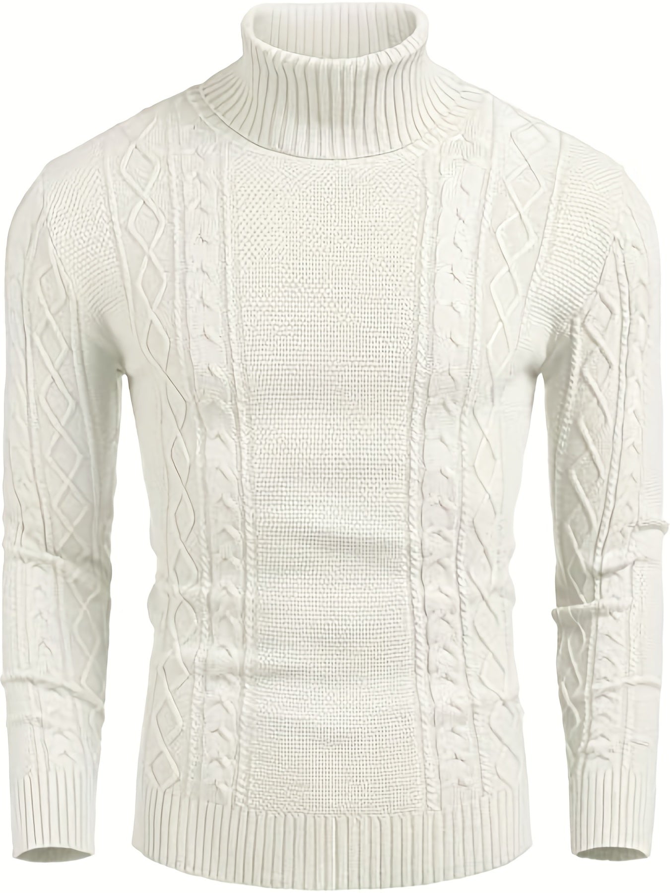 Men's Turtleneck Sweater High Stretch Thermal Top